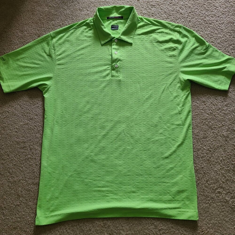 Nike Golf Tiger Woods Collection Polo Shirt Lime Green Large (Polyester/Spandex)